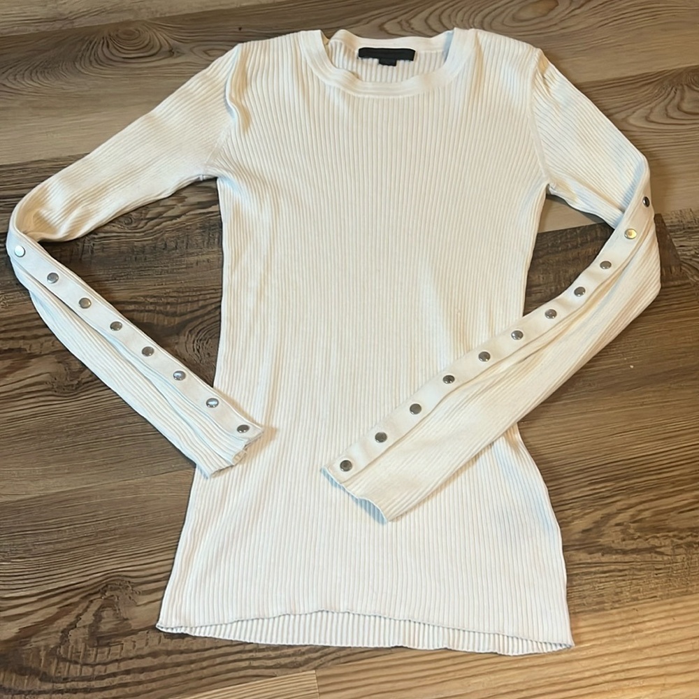 Alexander Wang snap button sleeve ribbed top